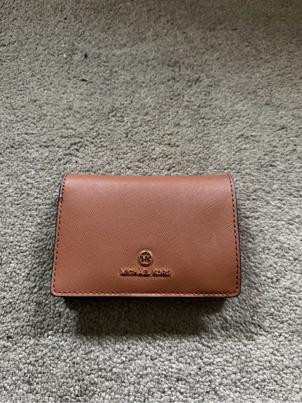 Michael Kors Small Saffiano Leather Wallet in Brown